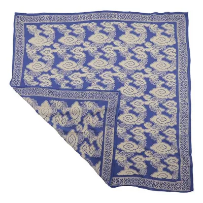 Alternate image for Large 39 Hand Dyed Batik Bandana, 100% Soft Cotton , Pewter Sky