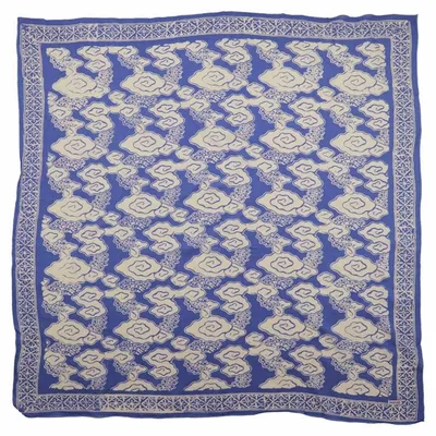 Alternate image for Large 39 Hand Dyed Batik Bandana, 100% Soft Cotton , Pewter Sky