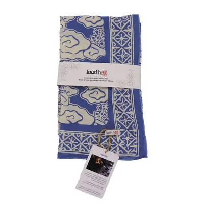 Alternate image for Large 39 Hand Dyed Batik Bandana, 100% Soft Cotton , Pewter Sky