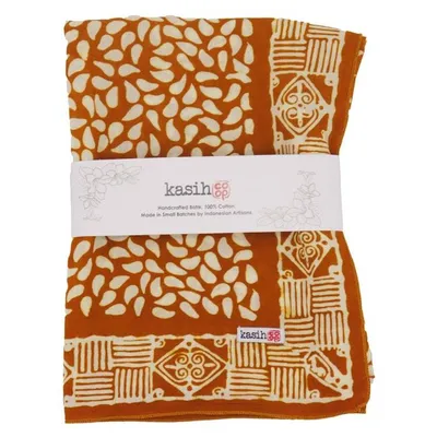 Alternate image for Hand Dyed Batik Bandana, 100% Soft Cotton, Sunrise Mist, Yellow