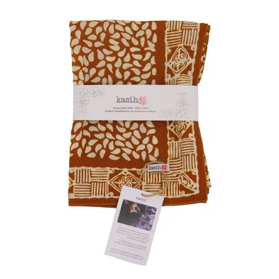 Alternate image for Hand Dyed Batik Bandana, 100% Soft Cotton, Sunrise Mist, Yellow