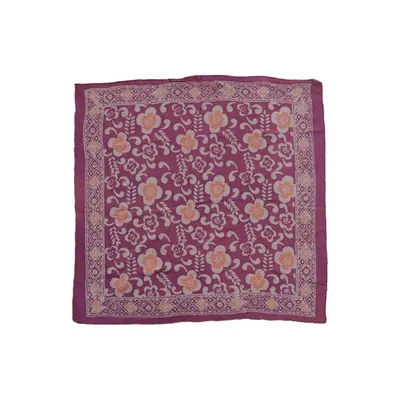 Alternate image for Hand Dyed Batik Bandana, 100% Soft Cotton, Plumeria, Pink Lilac