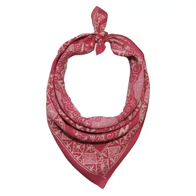 Alternate image for Hand Dyed Batik Bandana, Pink Corpse Flower, Giant Padma