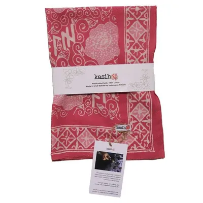 Alternate image for Hand Dyed Batik Bandana, Pink Corpse Flower, Giant Padma