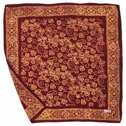 Image for Hand Dyed Batik Bandana, 100% Soft Cotton, Charmed Canopy, Red