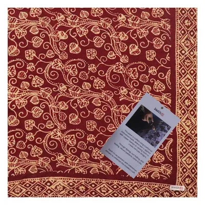 Alternate image for Hand Dyed Batik Bandana, 100% Soft Cotton, Charmed Canopy, Red