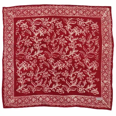 Alternate image for Hand Dyed Batik Bandana, 100% Soft Cotton, Cherish, Red White, Hair Scarf Wrap