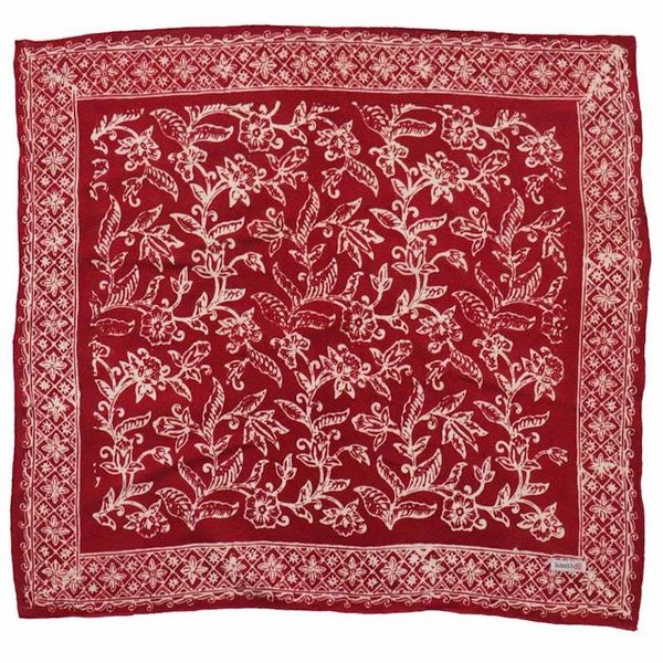 Alternate image for Hand Dyed Batik Bandana, 100% Soft Cotton, Cherish, Red White, Hair Scarf Wrap