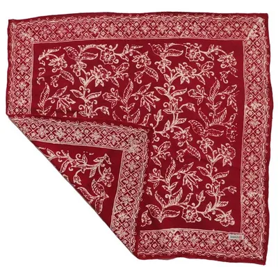 Alternate image for Hand Dyed Batik Bandana, 100% Soft Cotton, Cherish, Red White, Hair Scarf Wrap