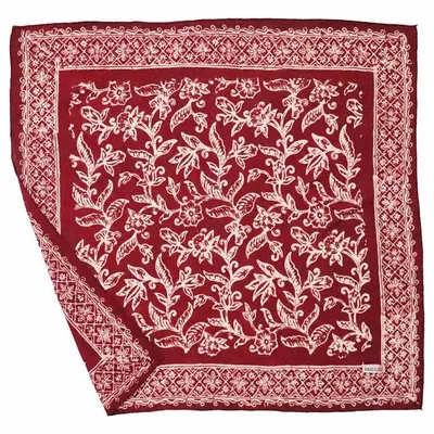 Alternate image for Hand Dyed Batik Bandana, 100% Soft Cotton, Cherish, Red White, Hair Scarf Wrap