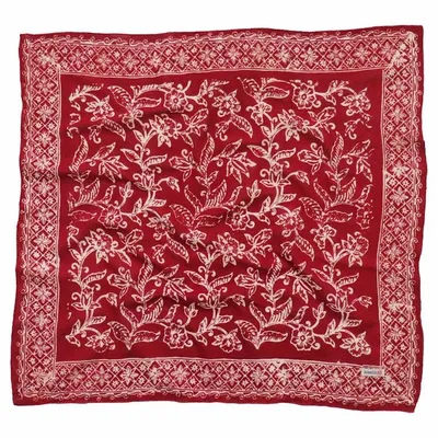 Alternate image for Hand Dyed Batik Bandana, 100% Soft Cotton, Cherish, Red White, Hair Scarf Wrap