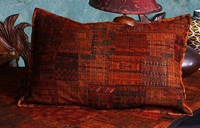 Alternate image for Handmade Queen-size Rust and Terracotta Guatemalan Patchwork Quilt Set