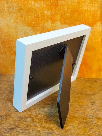 Alternate image for Handmade Cyanotype Coastal Wave Photograph in Mini White Frame