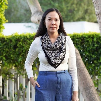 Alternate image for Large 39 Batik Bandana, Hand Dyed, 100% Soft Cotton, Geometric Black & White, XL