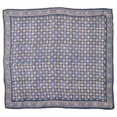 Alternate image for Large 39 Hand Dyed Batik Bandana Charcoal Gray, Size XL Scarf, Oversized