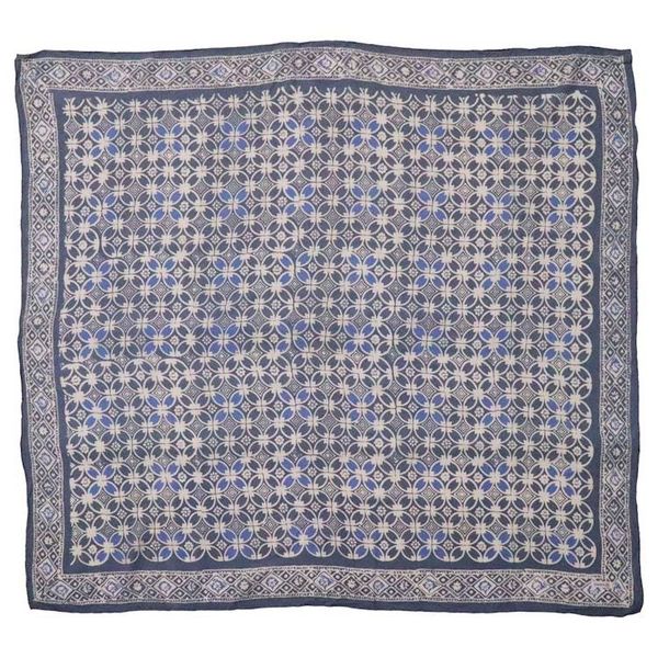Alternate image for Large 39 Hand Dyed Batik Bandana Charcoal Gray, Size XL Scarf, Oversized