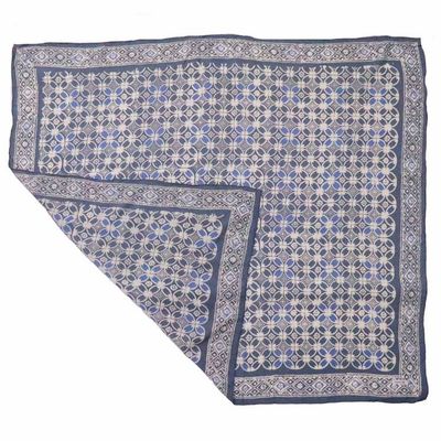 Alternate image for Large 39 Hand Dyed Batik Bandana Charcoal Gray, Size XL Scarf, Oversized