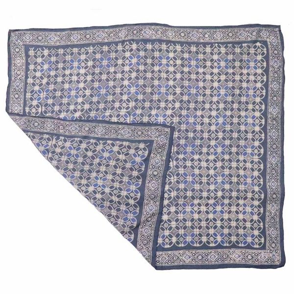 Alternate image for Large 39 Hand Dyed Batik Bandana Charcoal Gray, Size XL Scarf, Oversized