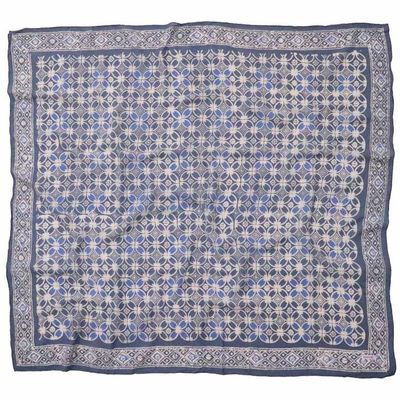 Alternate image for Large 39 Hand Dyed Batik Bandana Charcoal Gray, Size XL Scarf, Oversized