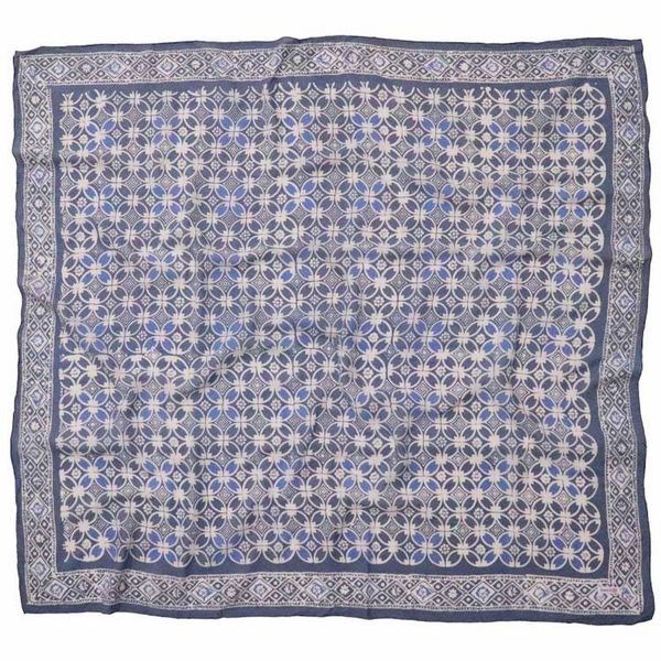 Alternate image for Large 39 Hand Dyed Batik Bandana Charcoal Gray, Size XL Scarf, Oversized