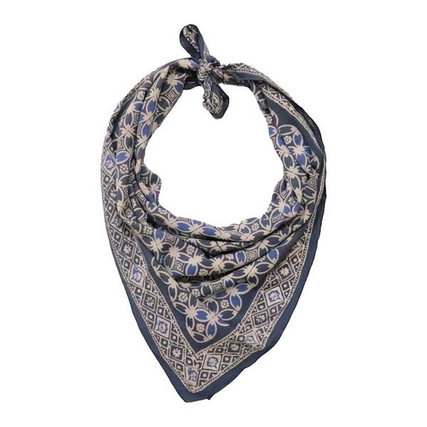 Alternate image for Large 39 Hand Dyed Batik Bandana Charcoal Gray, Size XL Scarf, Oversized