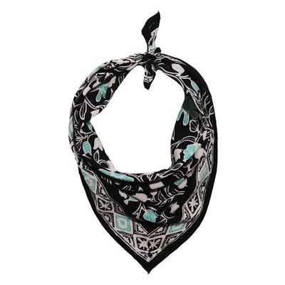 Alternate image for Hand Dyed Batik Bandana, Nile Nights, Flower Floral, Blue, Navy