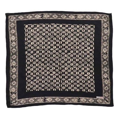 Alternate image for Hand Dyed Batik Bandana, Black Horn Beetle, Palm Tree, Mens Bandana