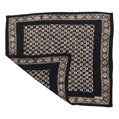 Alternate image for Hand Dyed Batik Bandana, Black Horn Beetle, Palm Tree, Mens Bandana