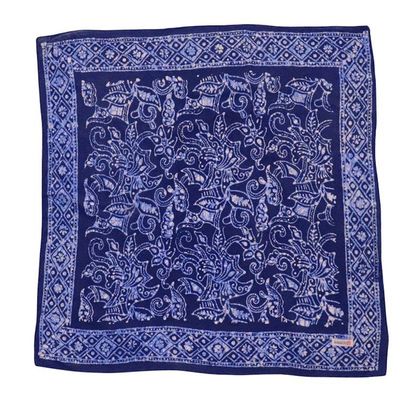 Alternate image for Hand Dyed Batik Bandana,  Soft Lightweight Cotton, Navy Blue Wings