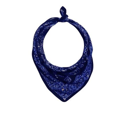 Alternate image for Hand Dyed Batik Bandana,  Soft Lightweight Cotton, Navy Blue Wings
