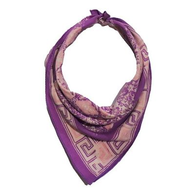 Alternate image for Hand Dyed Batik Bandana, 100% Soft Cotton, Lavender Love, Purple