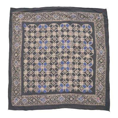 Alternate image for Batik Bandana - Soft Lightweight Cotton, Charcoal Gray, Hand Dyed