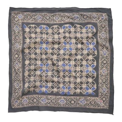 Alternate image for Batik Bandana - Soft Lightweight Cotton, Charcoal Gray, Hand Dyed