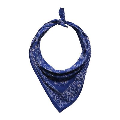 Alternate image for Hand Dyed Batik Bandana, 100% Soft Cotton, Boulder, Blue, Hair Scarf