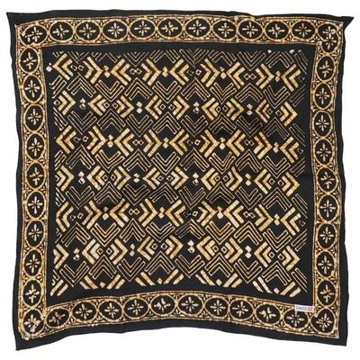 Alternate image for Hand Dyed Batik Bandana, 100% Soft Cotton, Arrow, Black, Brown,