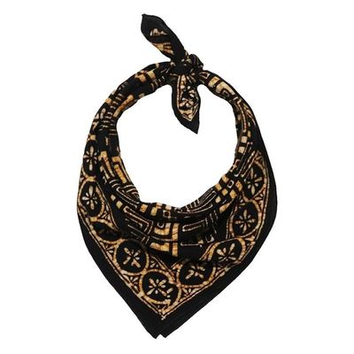 Alternate image for Hand Dyed Batik Bandana, 100% Soft Cotton, Arrow, Black, Brown,