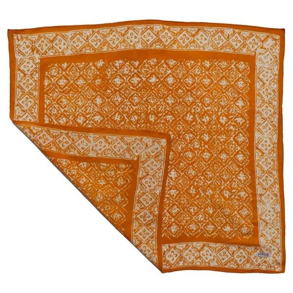Alternate image for Hand Dyed Batik Bandana, 100% Soft Cotton, Mustard, Yellow, Fall Autumn, Kamboja