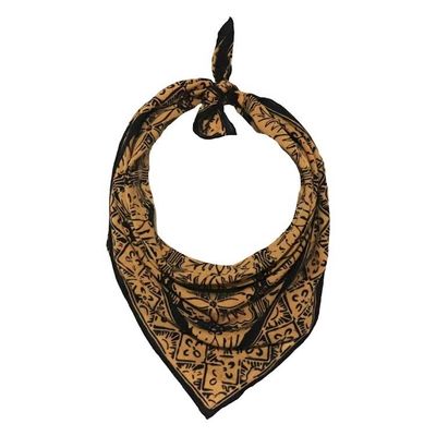 Alternate image for Hand Dyed Batik Bandana, 100% Soft Cotton, Harvest, Brown Black