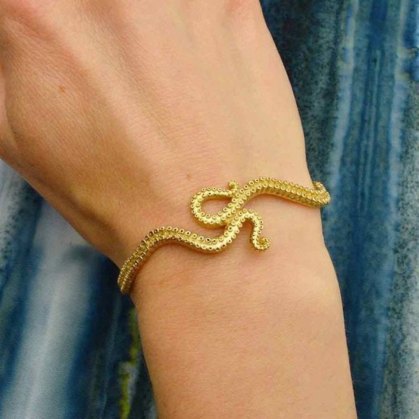 Alternate image for Octopus Tentacle Cuff Bracelet