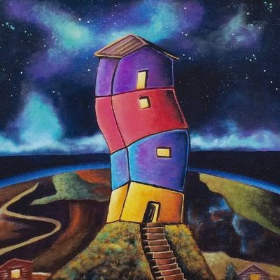 Alternate image for Surrealist Gicle on Canvas Star Forest