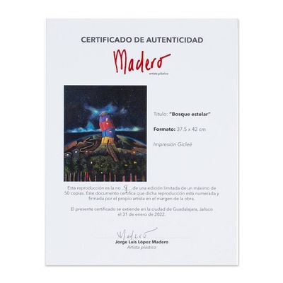 Alternate image for Surrealist Gicle on Canvas Star Forest