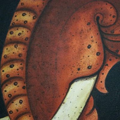 Alternate image for Thai Folk Art Painting of an Elephant Auspicious Elephant