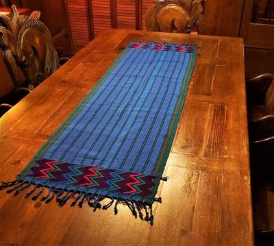 Alternate image for Hand-woven Blue Zacualpa Table Runner