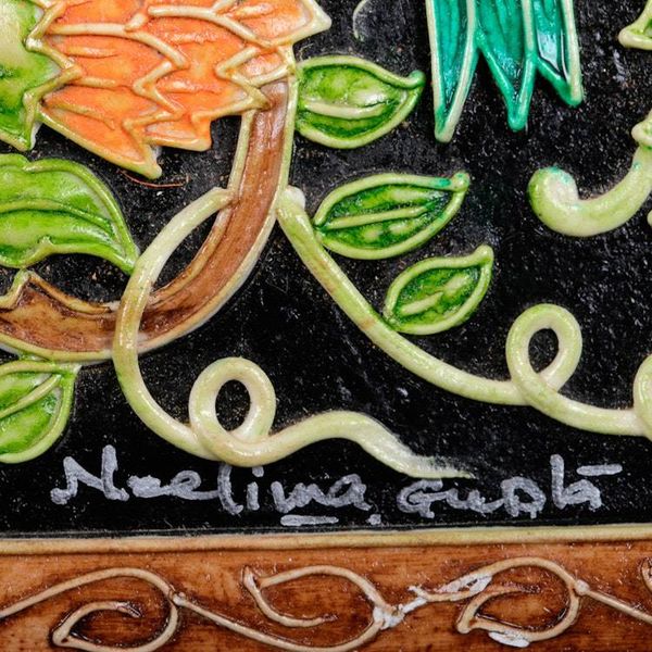 Alternate image for Handcrafted Spring-Themed Framed Marble Wall Art from India Spring Birds