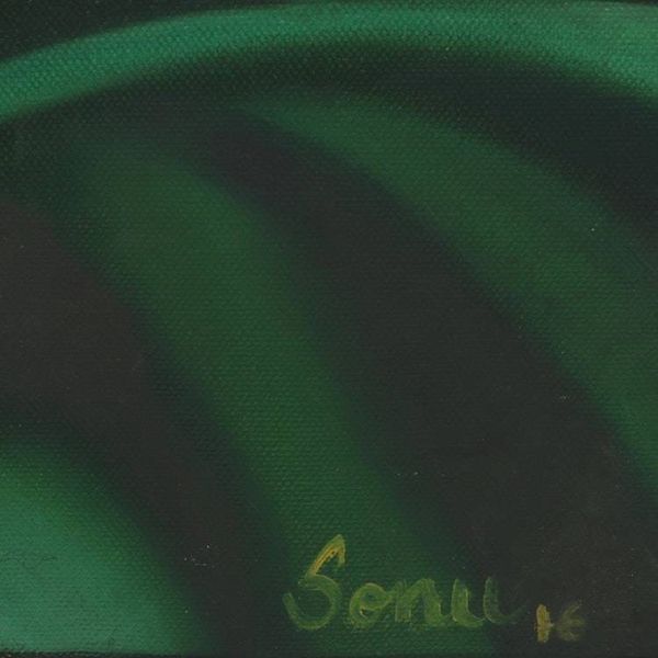 Alternate image for Signed Unstretched Impressionist Oil Painting of Lotus Bloom Lotus Pond