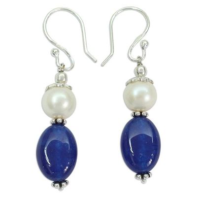 Alternate image for Pearl dangle earrings Sky Kisses