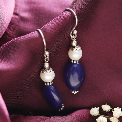 Alternate image for Pearl dangle earrings Sky Kisses
