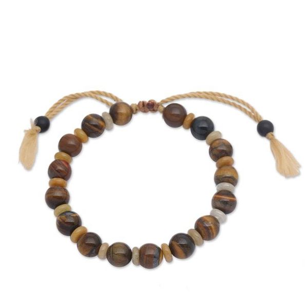 Alternate image for Bohemian Adjustable Multi-Gemstone Beaded Bracelet Magical Waves