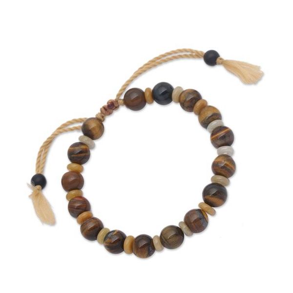 Alternate image for Bohemian Adjustable Multi-Gemstone Beaded Bracelet Magical Waves