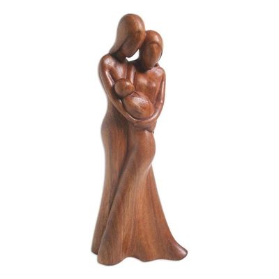 Alternate image for Hand Crafted Suar Wood Sculpture from Bali Newborn